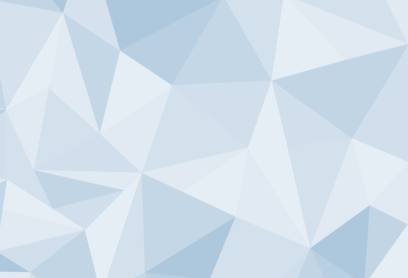 Abstract low-poly geometric background in shades of pale blue and white